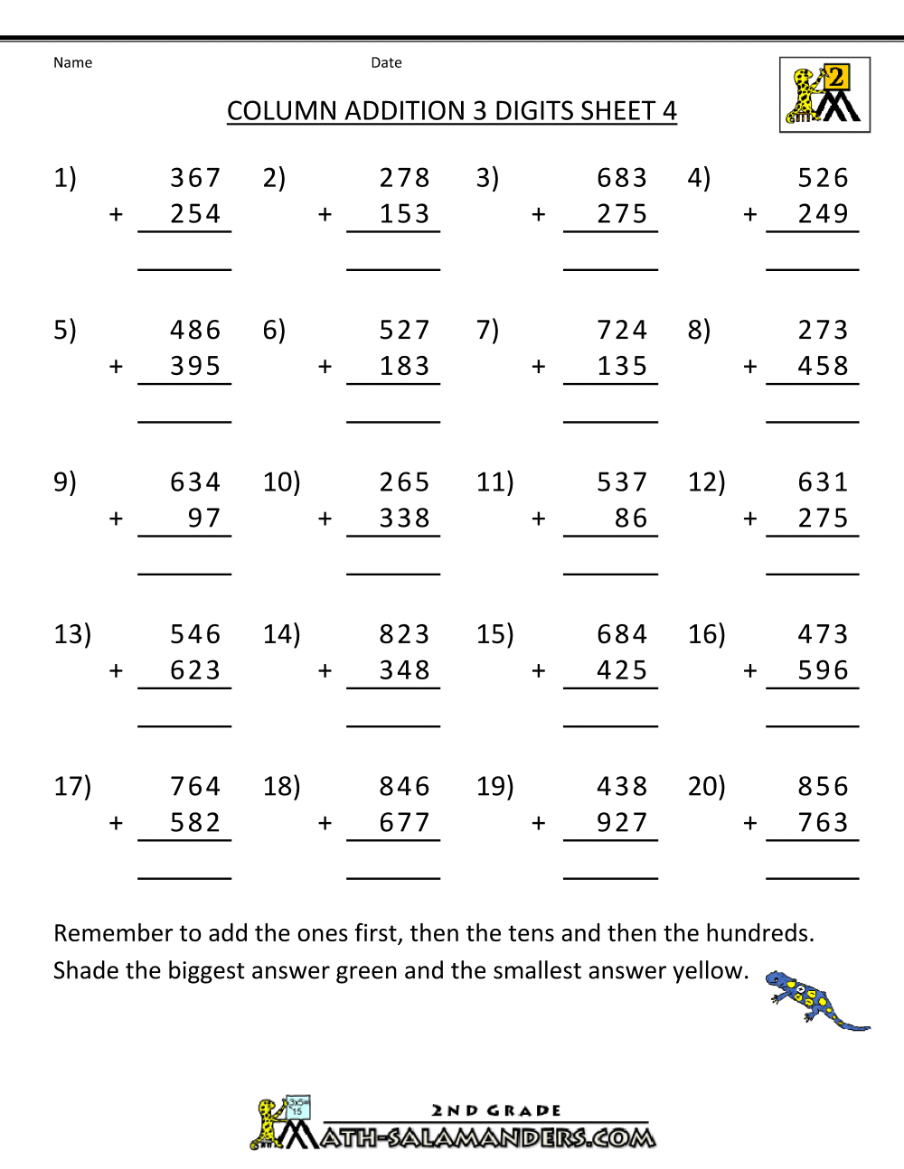 Free maths homework sheets