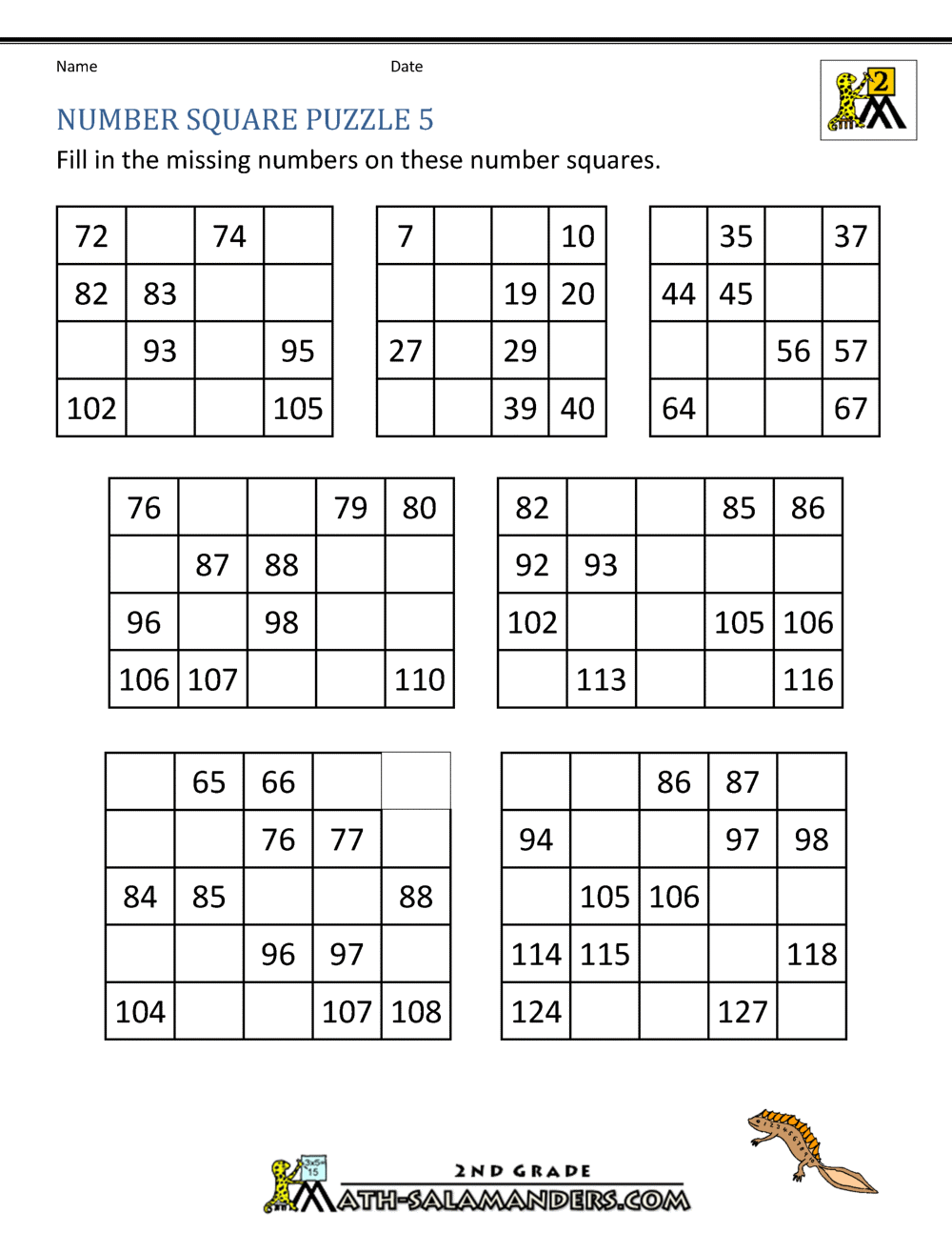 Number Square Puzzles