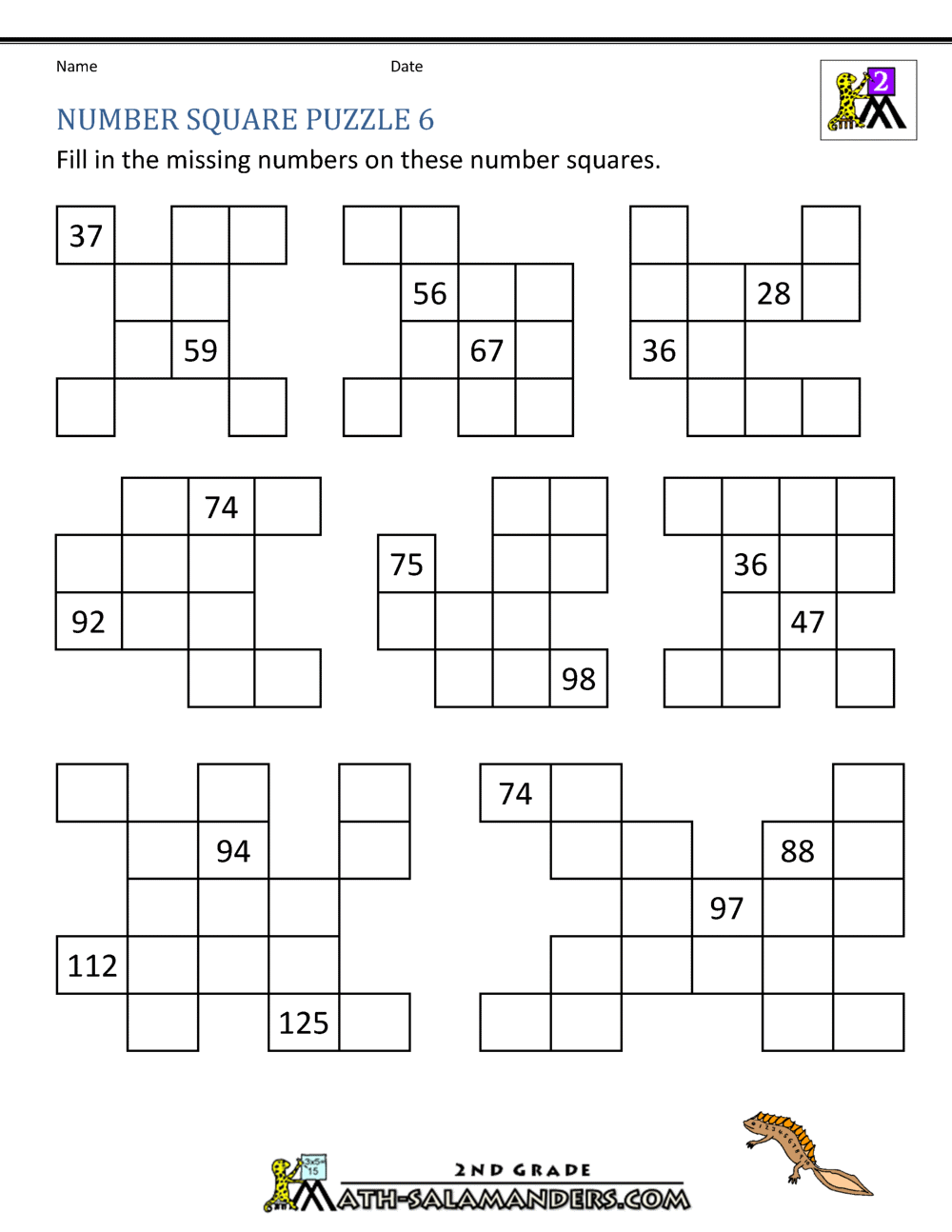 Number Square Puzzles