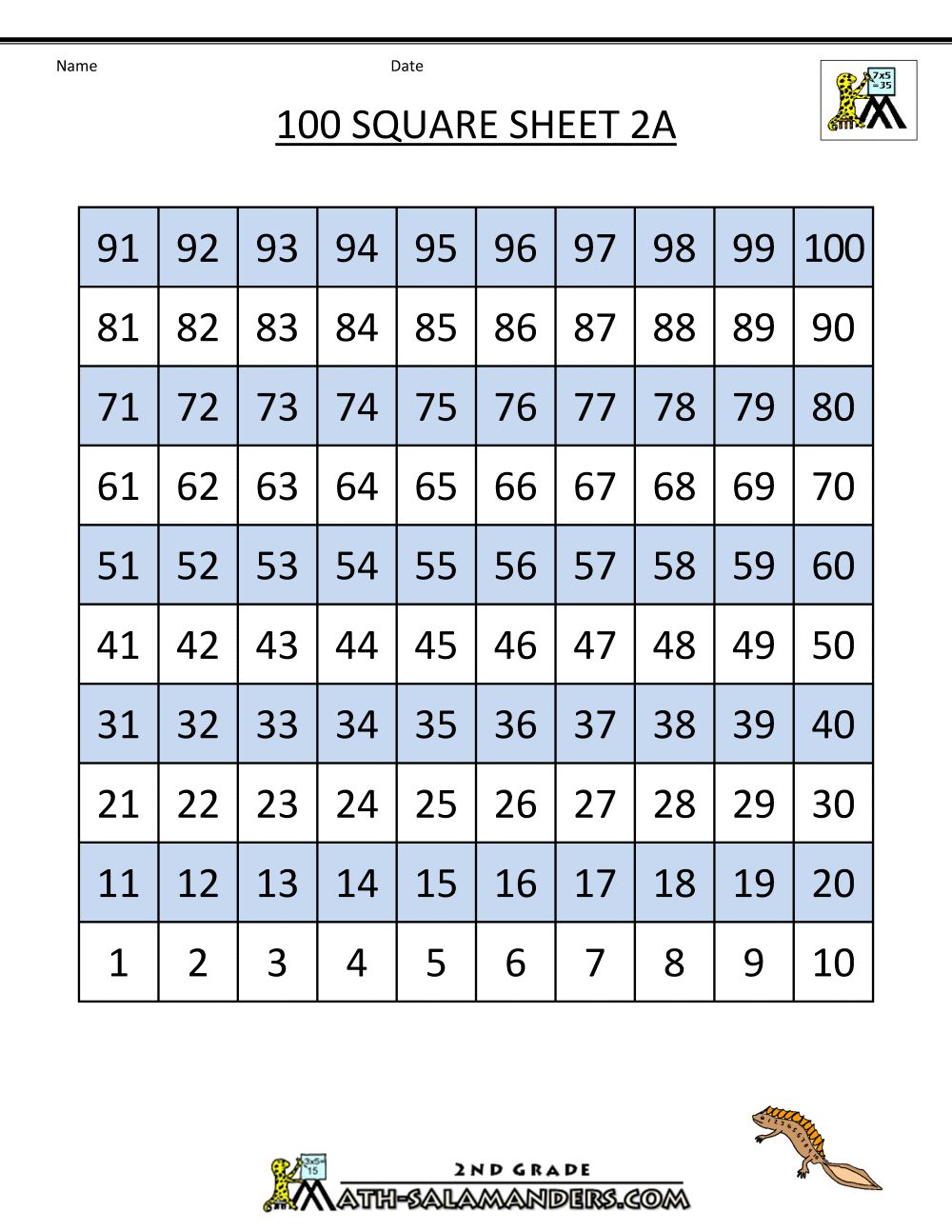 number-squares-worksheets