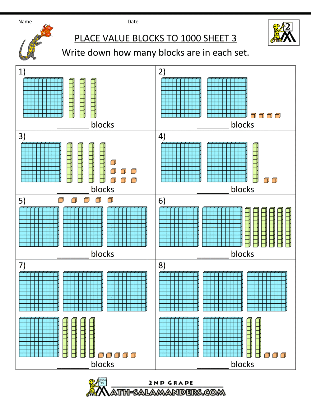 Free Printable Place Value Worksheets Using Base Ten Blocks