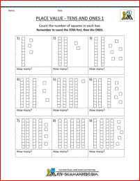 math place value worksheets place value to 100 image
