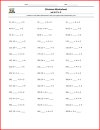 Division Facts Worksheets generator image
