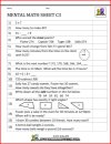 mental math worksheet image