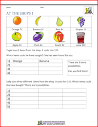 first grade math problems image