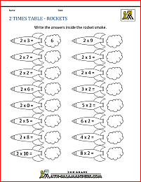 2 times tables rockets