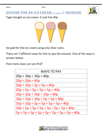 year 3 math challenges anyone for an ice cream uk