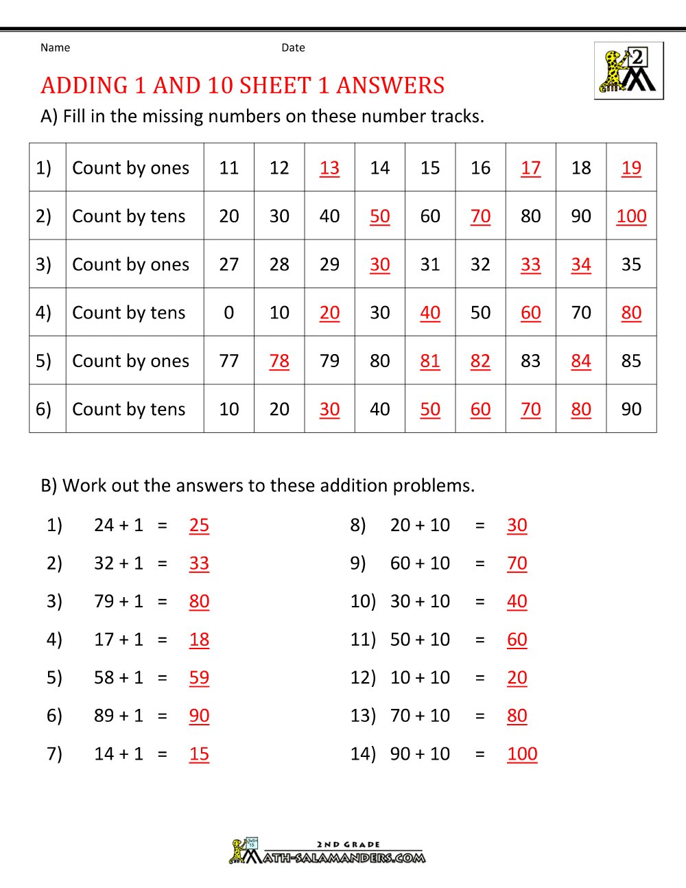 11nd Grade Addition Worksheets Regarding 2nd Grade Math Worksheet Pdf