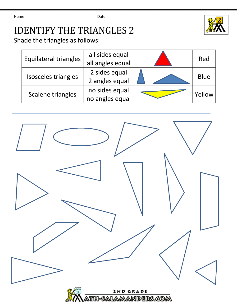 Shapes online exercise for Grade 2