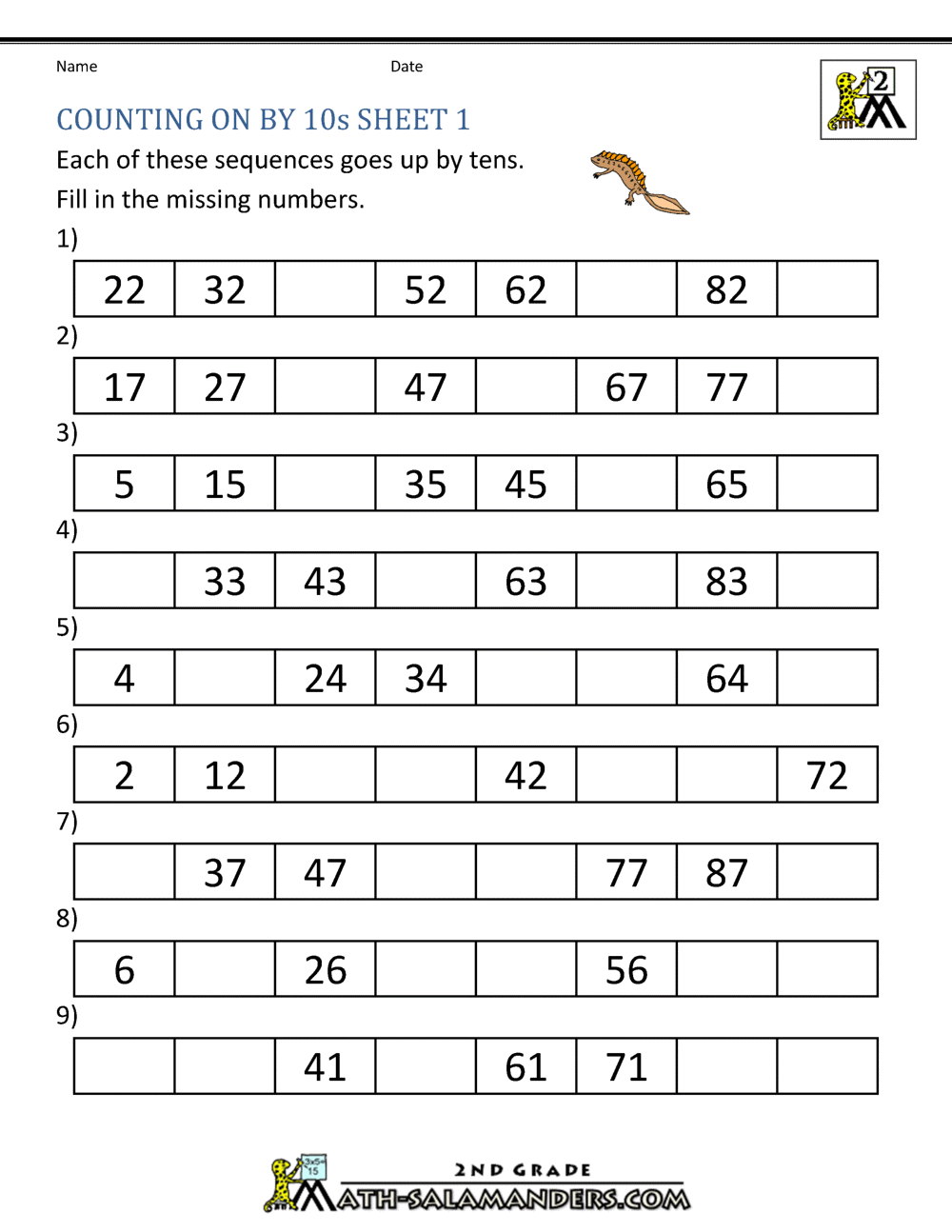 count-by-tens-worksheets