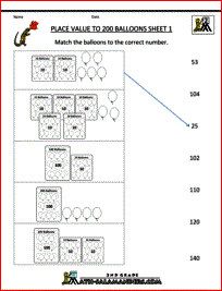 place value worksheet image