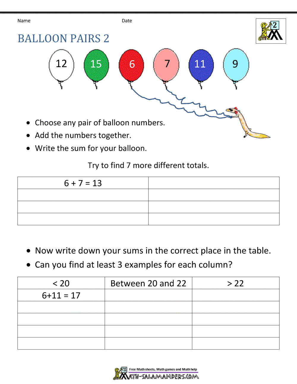 Second Grade Math Problems