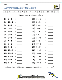 free subtraction worksheets image