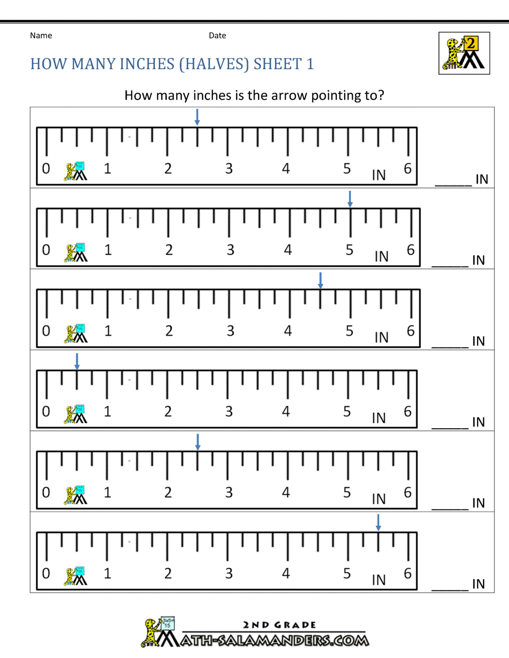 Measurement Math Worksheets  Measuring Length