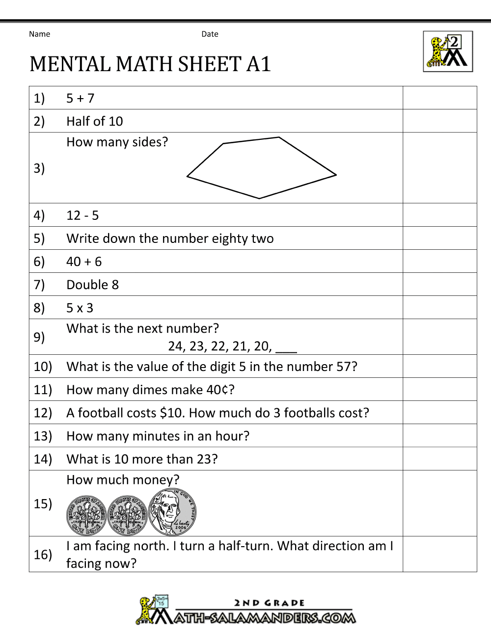 2nd-grade-mental-math-worksheets