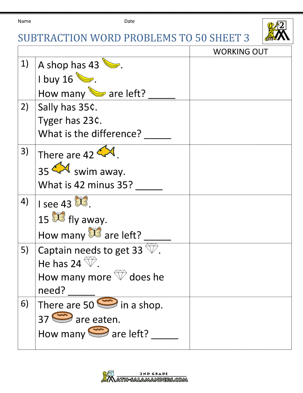 grade 2 problem solving math questions