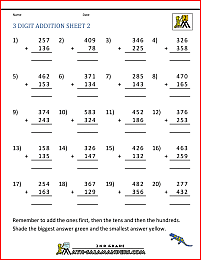 3 digit addition regrouping worksheet image