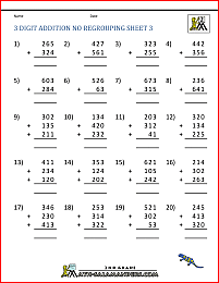 3 digit addition with no regrouping 3