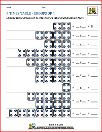 4 times tables grouping