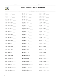 addition and subtraction worksheets image