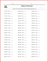 addition facts worksheet generator image