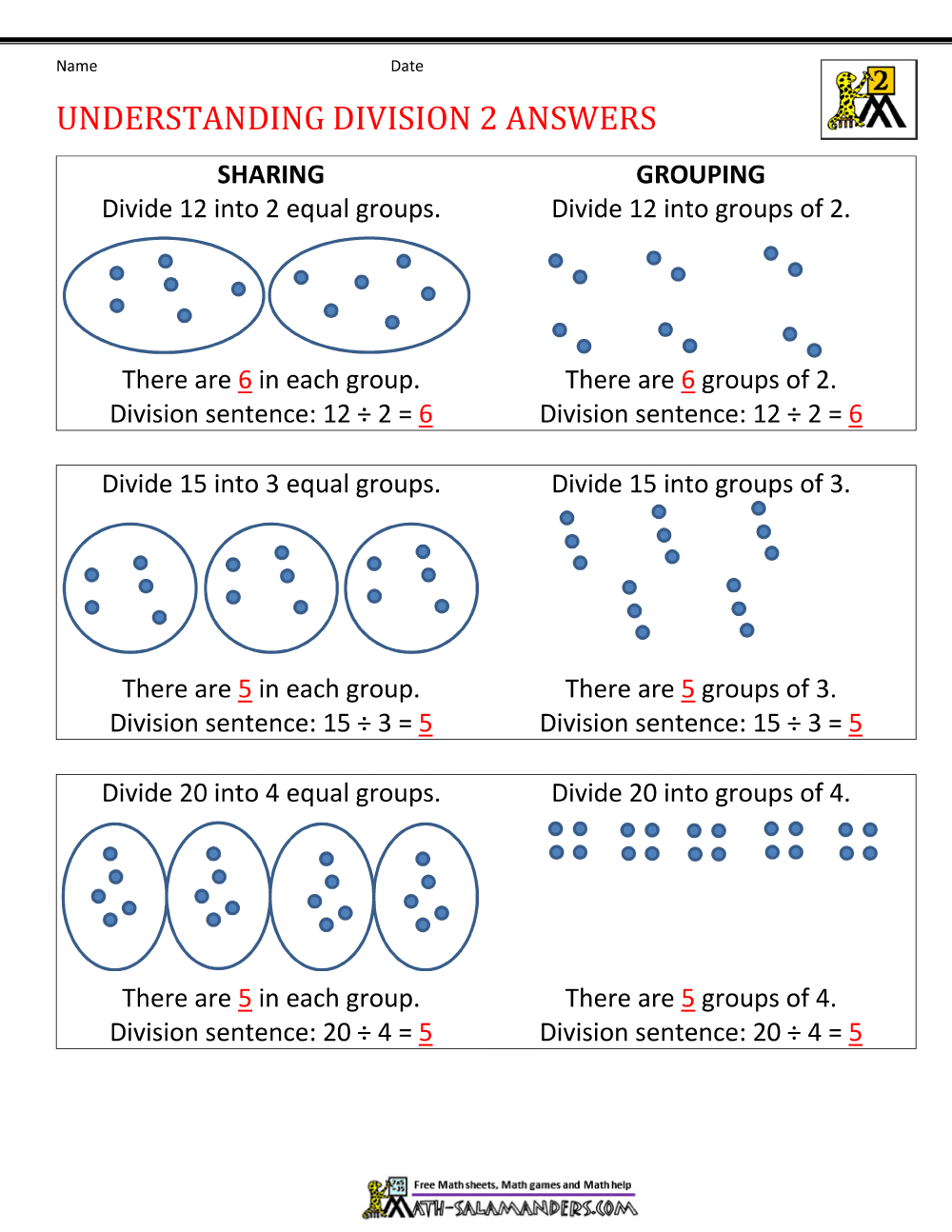 how to do division worksheets