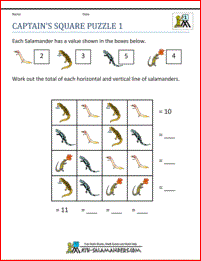 math puzzles printable image