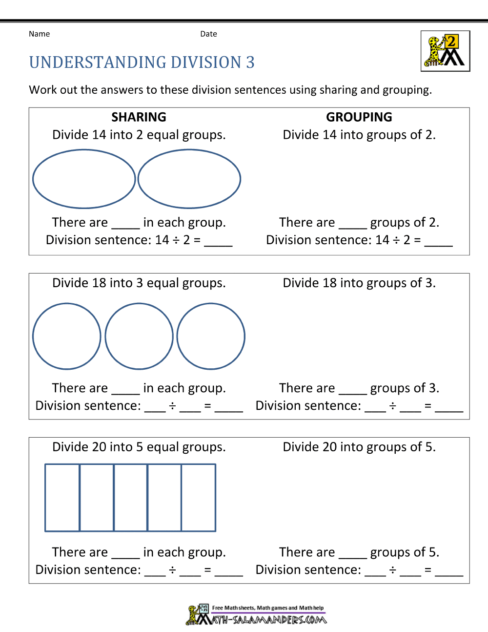 how to do division worksheets