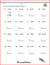 double digit subtraction worksheets 6