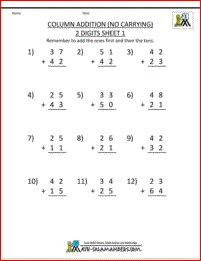 math addition worksheets image