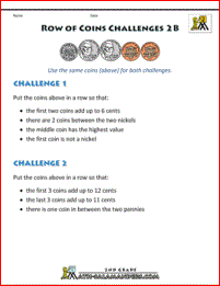 free money challenges row of coins 2b