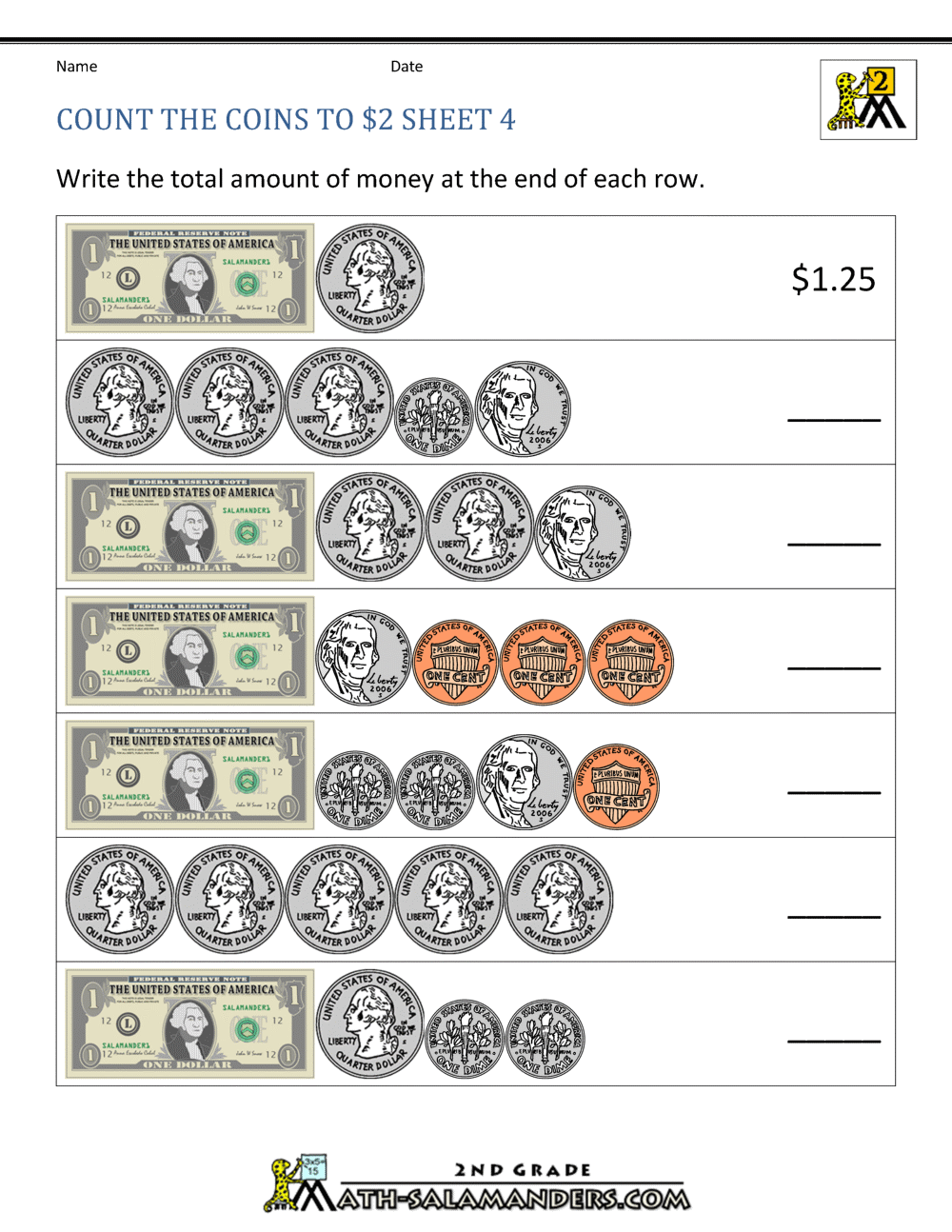 Printable Money Worksheets To 10 Printable Money Worksheets To 10 