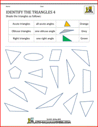 geometry printable worksheets identify the triangles 4