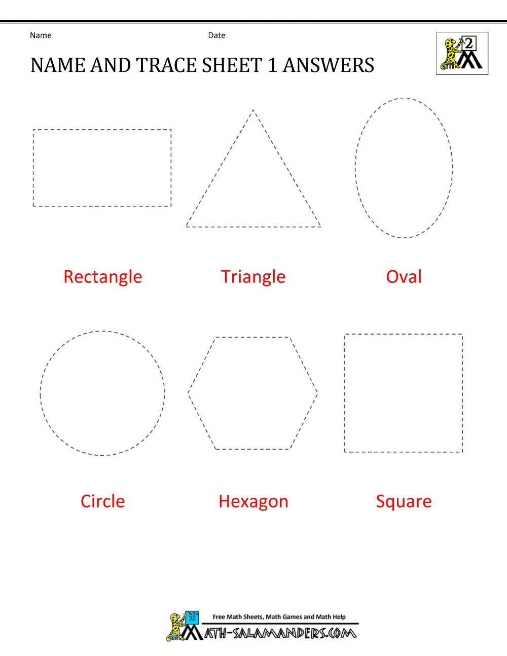 2d shapes worksheets 2nd grade