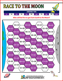 math addition games race to the moon adding ten