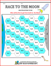 Multiplication Math Games page
