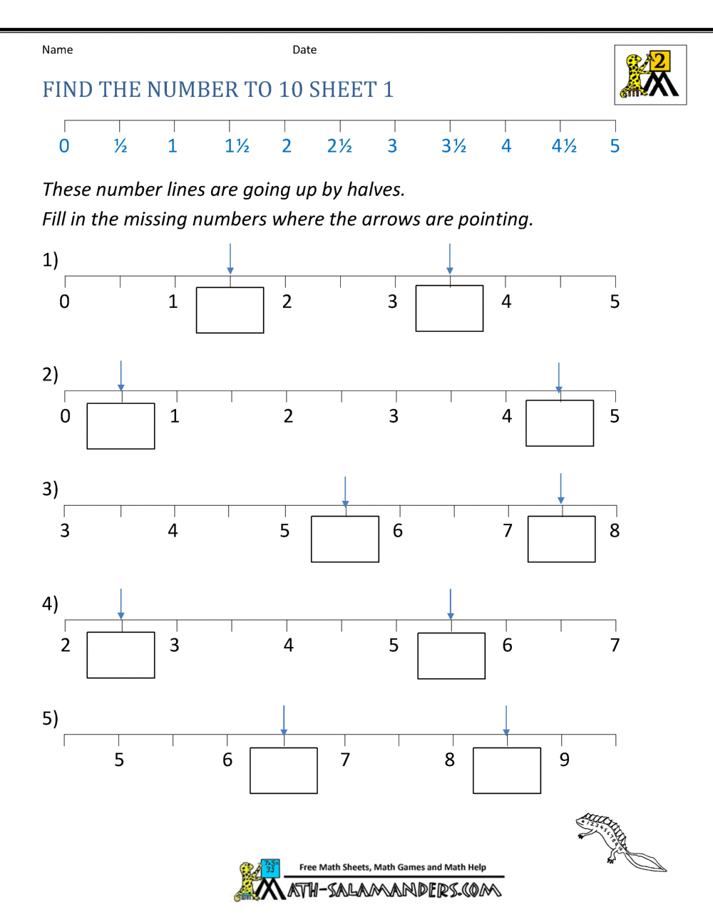math-number-line-worksheets-counting-by-halves