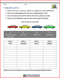 math problems printable parking lots 2