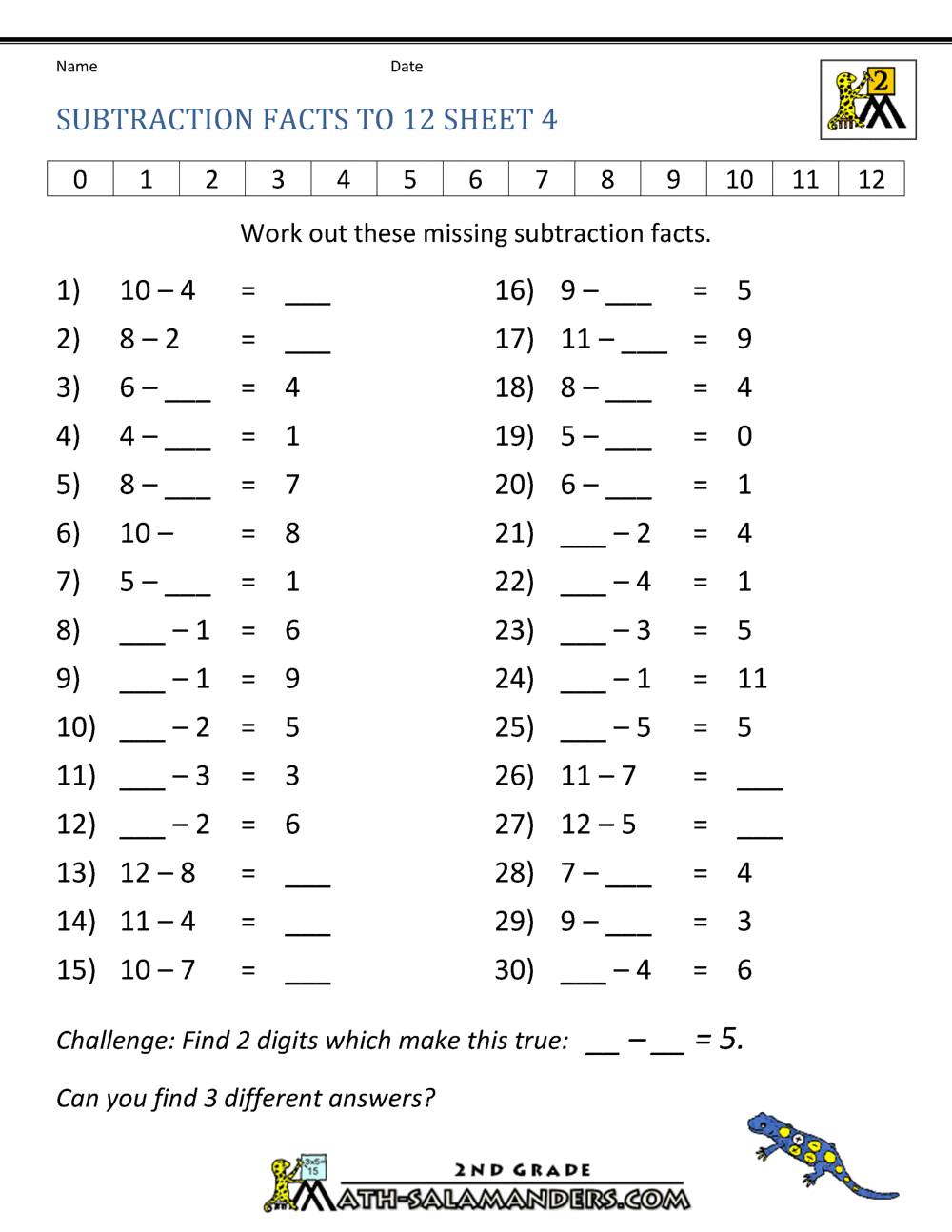12th Grade Math Worksheets