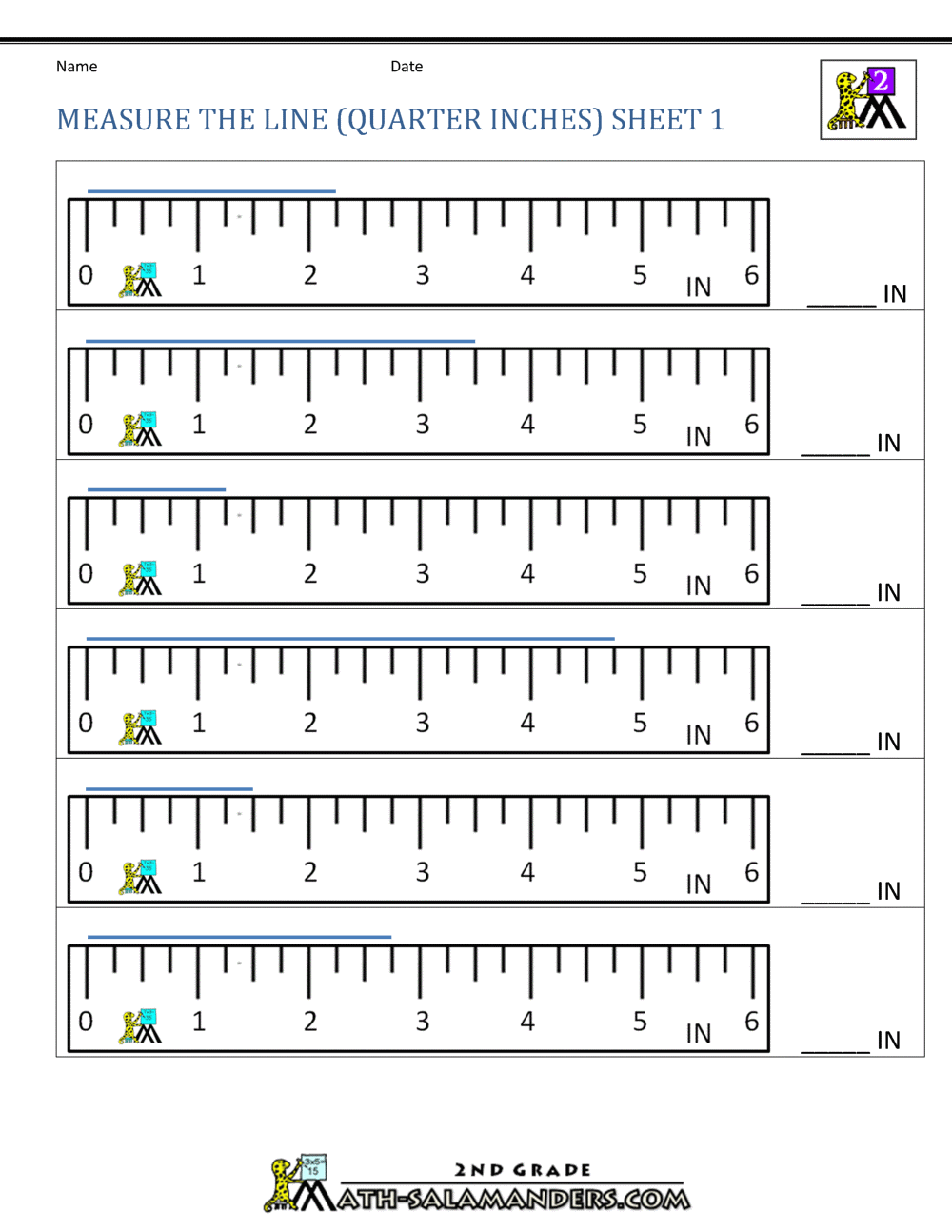 Free Printable Math Worksheets 1st Grade Measurement