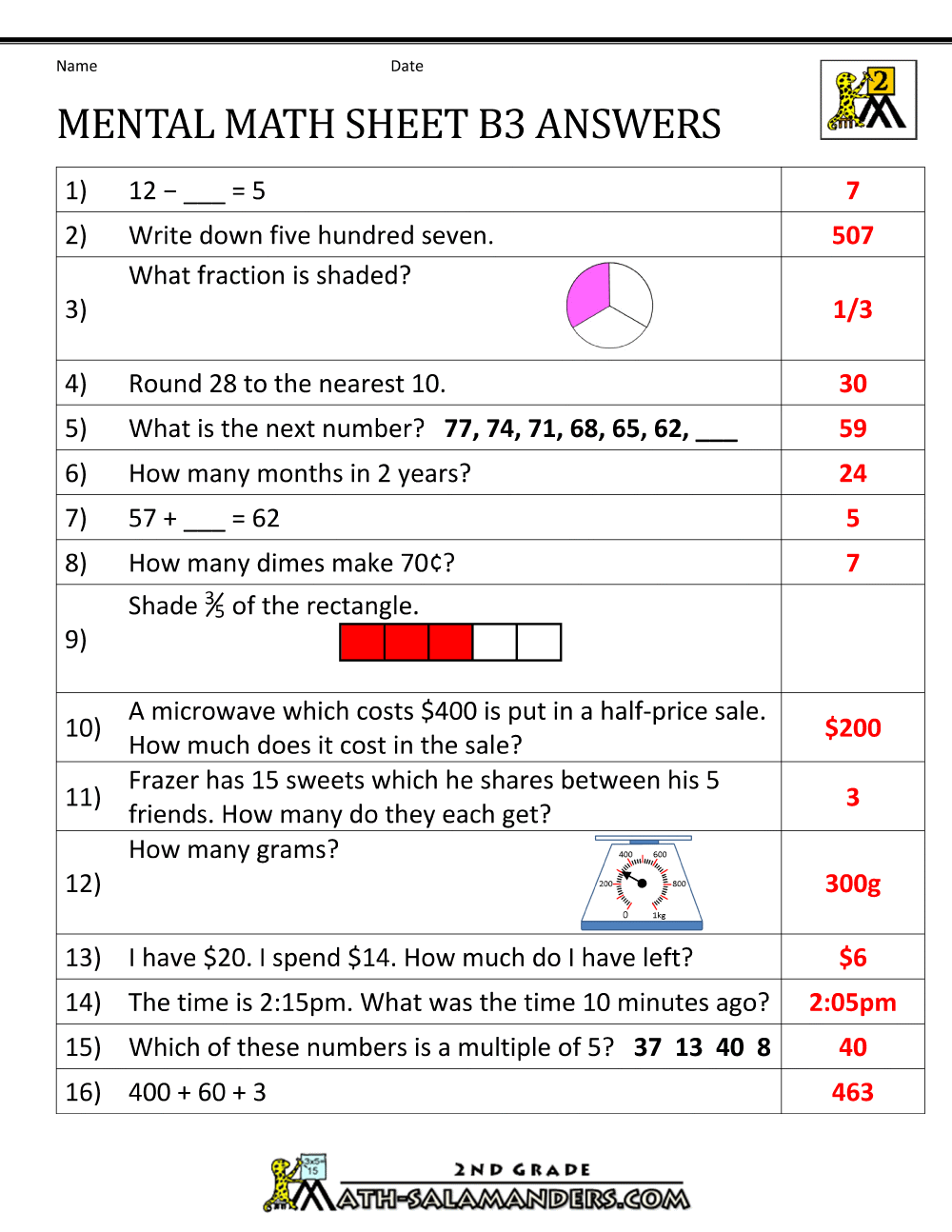 homework and practice 2 2 mental math answers