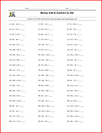 money printable worksheets random example image