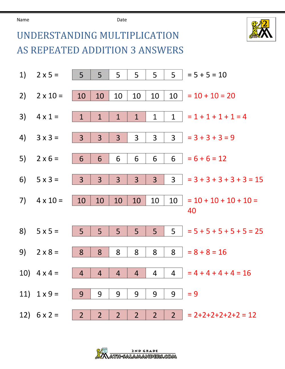 how to teach multiplication worksheets