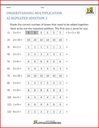 multiplication help sheets understanding multiplication addition 3