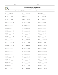 multiplication facts worksheet generator image