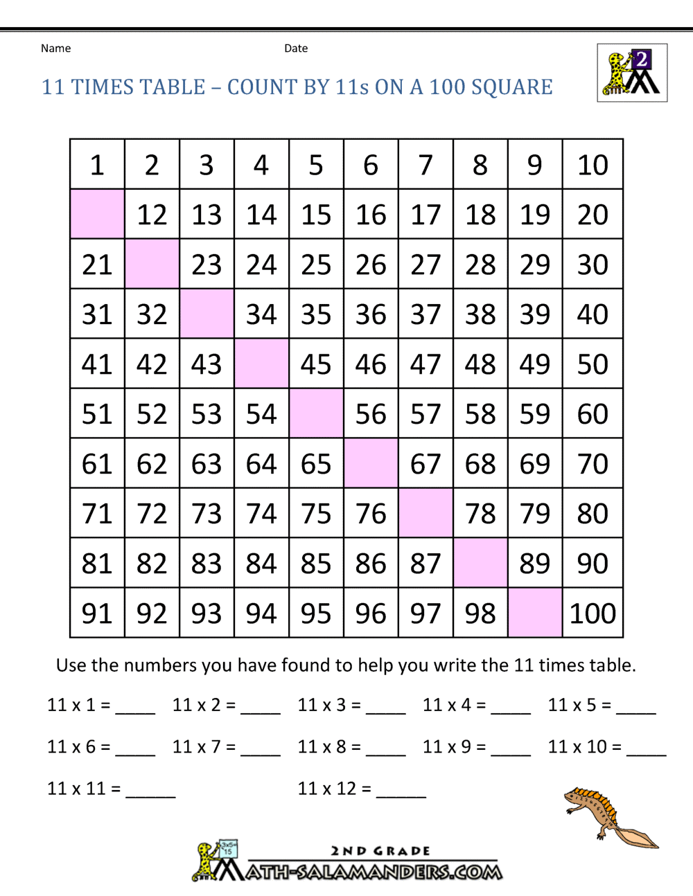  11 Times Table 