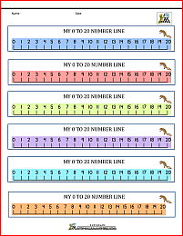number line 0 to 20 printable 4a