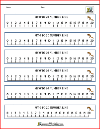 number line 0 to 20 printable 4b