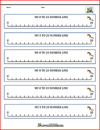 number line 0 to 20 printable 4c