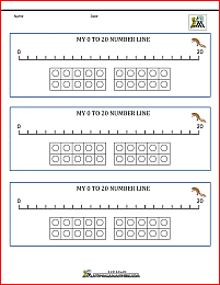 number line tens frame 0 to 20 1c